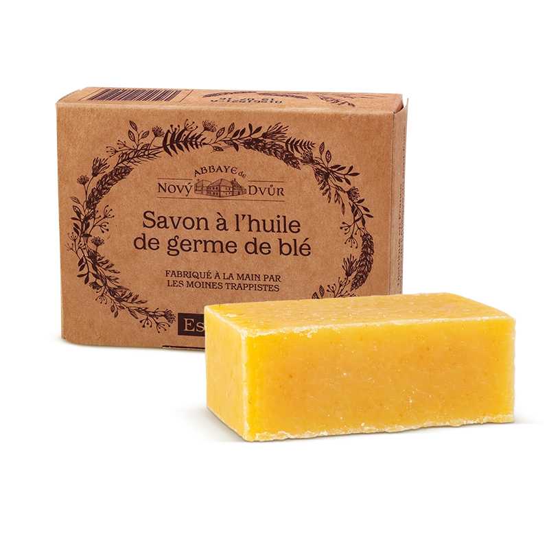 Savon surgras à l’huile de germe de blé – 100 % huiles et beurres végétaux, fabriqué à la main, non parfumé