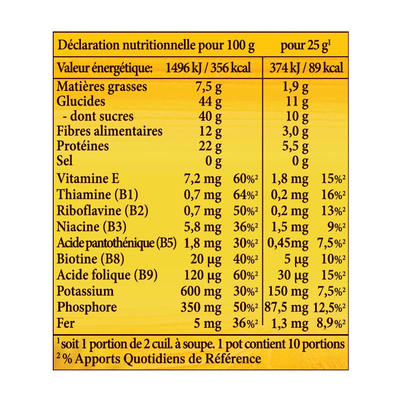 Bioself Pollen d'abeille BIO, pollen de fleurs (1 kg) : :  Épicerie