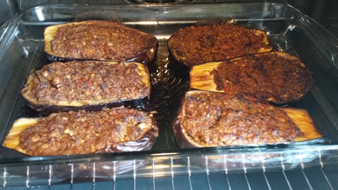 Aubergines farcies avec NUTRIVEG