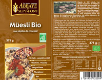 Muesli Bio aux pépites de chocolat